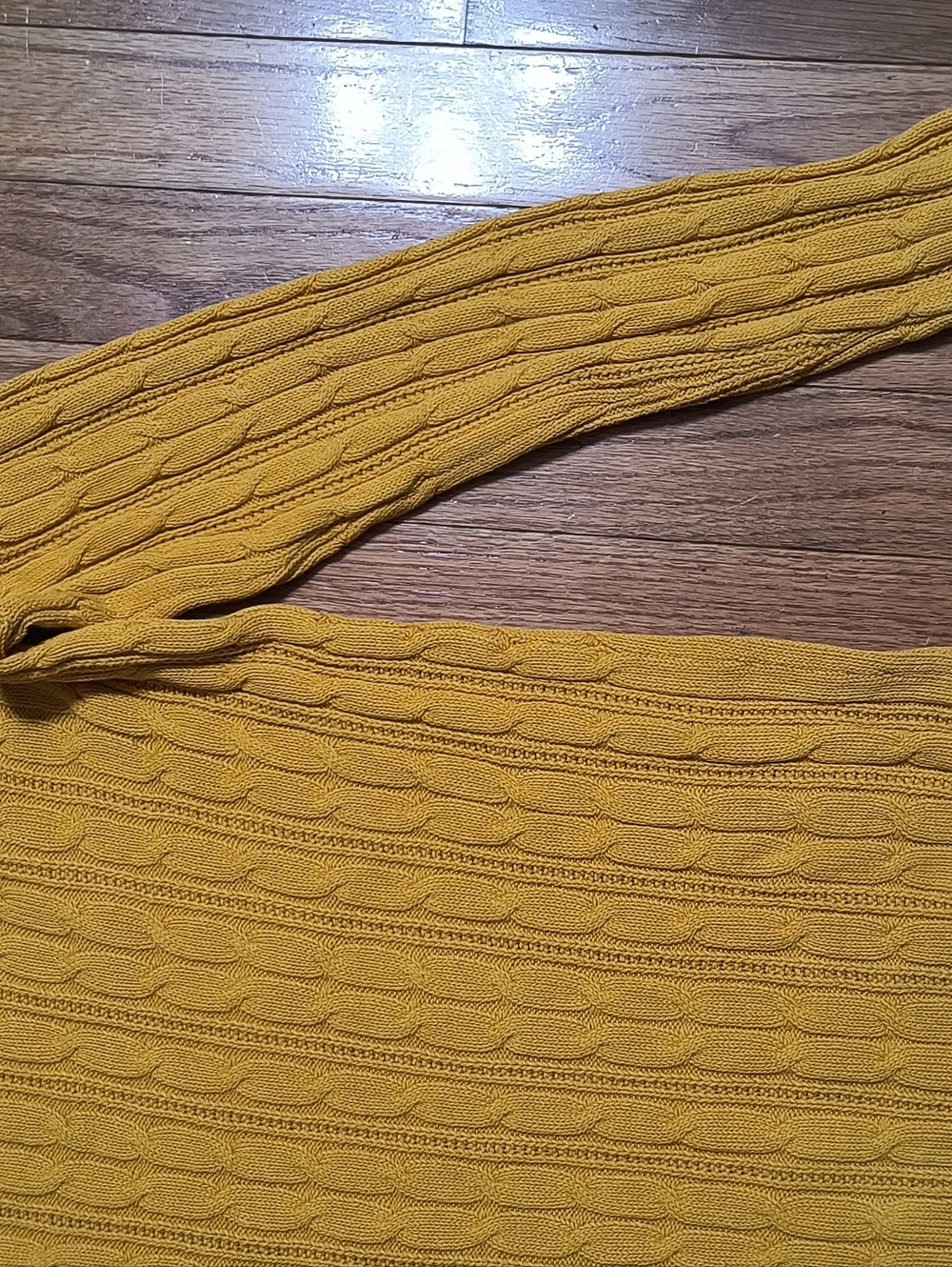 3/$10⭐ St. John's Bay Cable Knit Sweater, Yellow, Women's Small - Picture 13 of 13